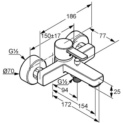 Смеситель для ванны Kludi Zenta 386708675 Новая комплектация 243870