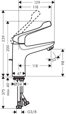 Смеситель для раковины Hansgrohe Novus 71921000 Хром
