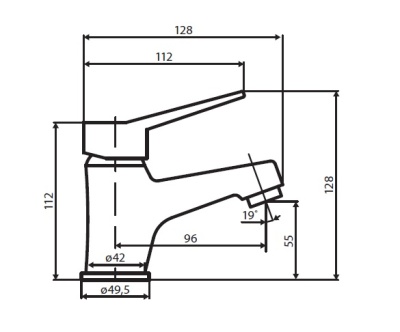 Смеситель для раковины Dorff Optima D2002100 Хром
