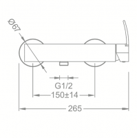 Смеситель для душа Schein Sublime 51713/8006009 Хром