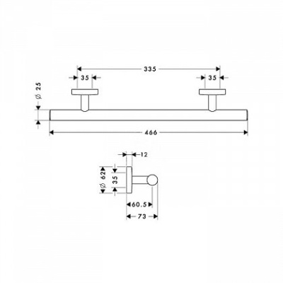 Поручень Hansgrohe Logis 40513000 Хром