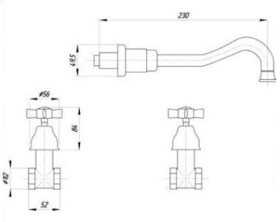 Смеситель для раковины Bugnatese Princeton 869 CR (хром)
