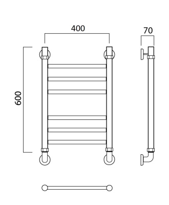 Водяной полотенцесушитель Aquanerzh 00-60A6040 Хром