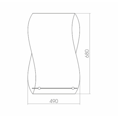 Зеркало Mixline Престиж Соблазн 49 537406 с полкой с декоративной тонировкой
