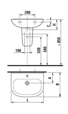 Раковина Jika Olymp 8.1061.4.000.104.1 Белая