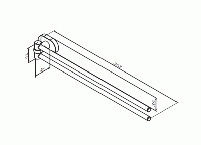 Держатель для полотенец AM.PM Sense A7432600 поворотный Хром