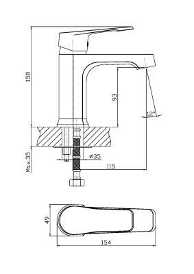 Смеситель для раковины Orange Berti M17-021cr Хром