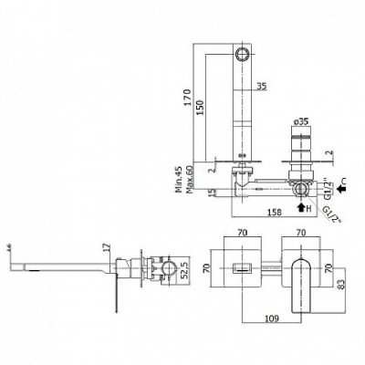 Смеситель для раковины Paffoni Tango TA104CR70 Хром