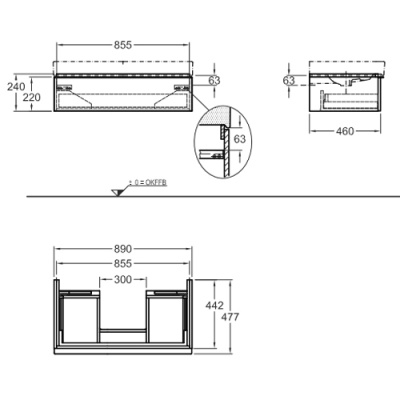 Тумба под раковину Geberit (Keramag) iCon 840290000 Альпийский глянец