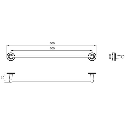 Полотенцедержатель Timo Nelson 150053/00 Хром