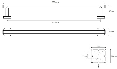 Полотенцедержатель Bemeta Tasi 154104042 Хром