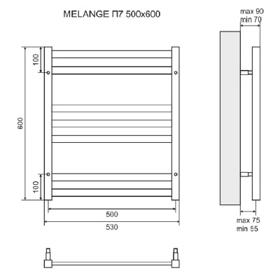 Электрический полотенцесушитель Lemark Melange 50х60 LM49607E Хром