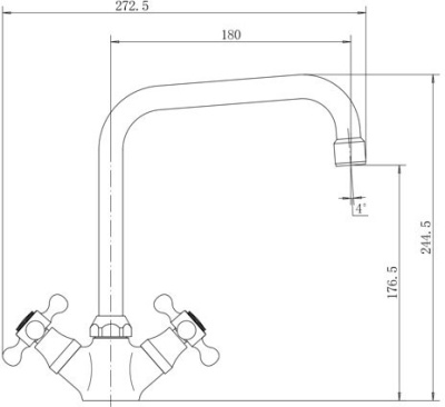 Смеситель для кухни Fashun A4019 Хром