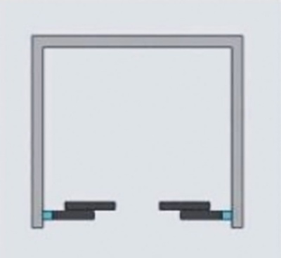 Душевая дверь в нишу Radaway Idea Black DWD 200 профиль Черный стекло прозрачное