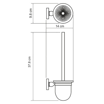 Ершик для унитаза WasserKRAFT Diemel K-2227 Хром