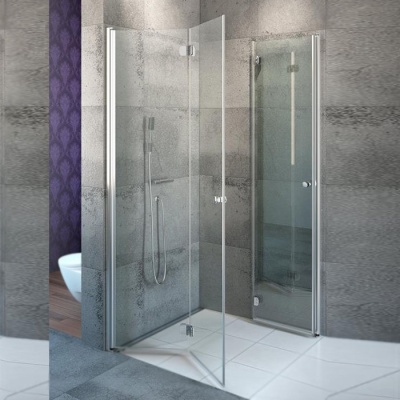 Душевой уголок Radaway Eos KDD-B 80x100 профиль Хром стекло прозрачное с порогом