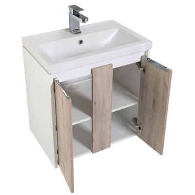 Тумба под раковину Aquanet Клио 70 195721 подвесная Белый Дуб кантри