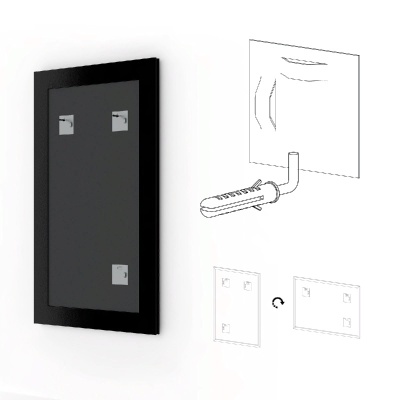 Зеркало Evoform Definite 150х70 Черненое серебро