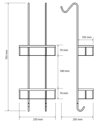 Полка корзина Bemeta Cytro 146208422 Хром