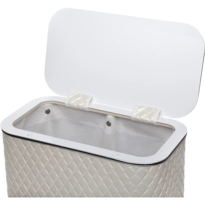 Корзина для белья Cameya Ромб MLC-M средняя Бежевая, кант черный