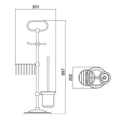 Стойка Timo Nelson 150085/00 Хром