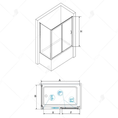 Шторка на ванну RGW Screens SC-92 180x75 профиль Хром стекло прозрачное