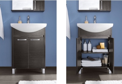 Тумба под раковину Aquanet Донна 60 168941 2 дверцы Венге