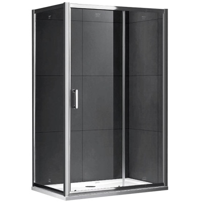 Душевой уголок Gemy S30191D-A75 110х75 профиль Хром стекло прозрачное