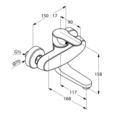 Смеситель для кухни Kludi Objekta 328810575 Хром