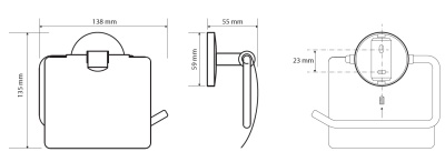 Держатель для туалетной бумаги Bemeta Alfa 102512012 с крышкой Хром