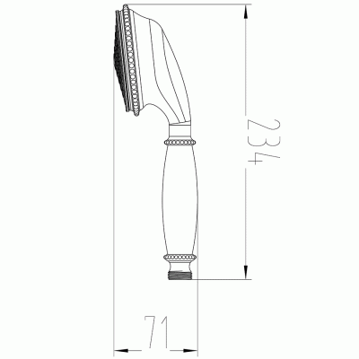 Ручной душ Milacio MC.005.SL Серебро