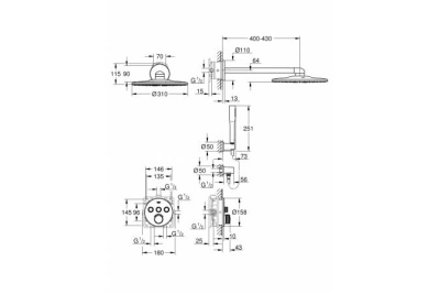 Душевая система Grohe SmartControl 34709000 Хром