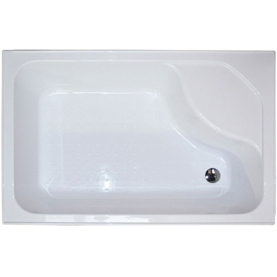 Душевой уголок Royal Bath BP 100х80 RB8100BP-T-R с поддоном профиль Белый стекло прозрачное