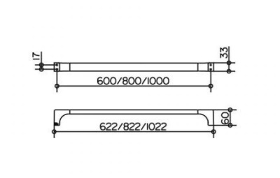 Полотенцедержатель Keuco Edition 11 11101 010600 Хром