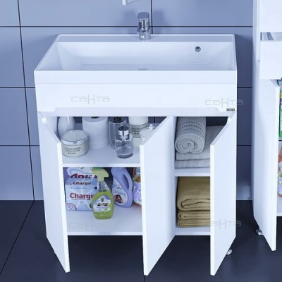 Тумба с раковиной СанТа Лондон 80 224018 Белая