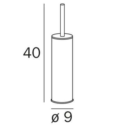 Ершик для унитаза Inda My Love AV014BNE Черный матовый