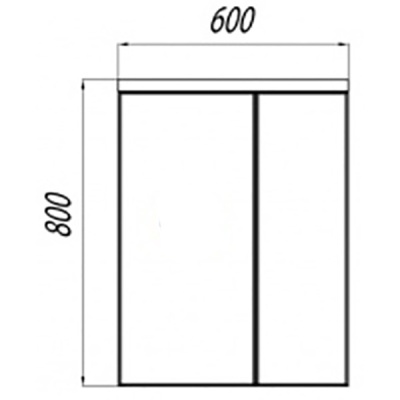 Зеркальный шкаф Акватон Брук 60 1A200502BC010 Белый
