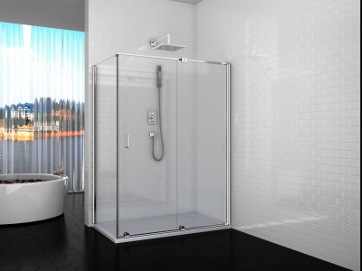 Душевой уголок Cerutti SPA Premiata-8 120x90 профиль Хром стекло прозрачное