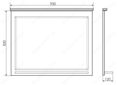 Зеркало Comforty Тбилиси 90 3132632 Белый глянец