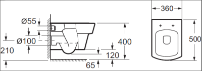 Унитаз BelBagno Mattino BB1060CH подвесной без сиденья