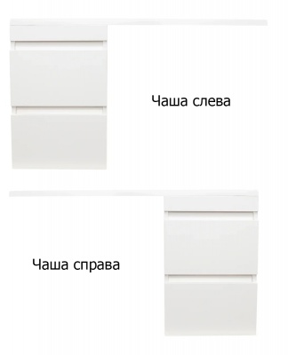 Тумба под раковину Style Line Даллас 110 Люкс Plus подвесная Белая