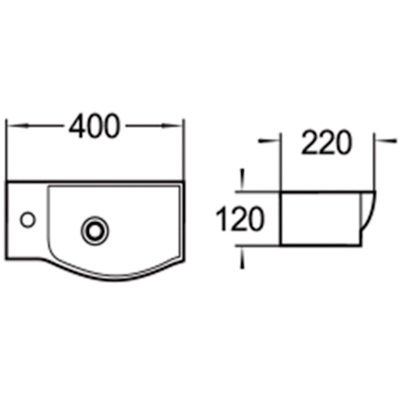 Раковина SantiLine SL-2013RMB 40 Черная матовая