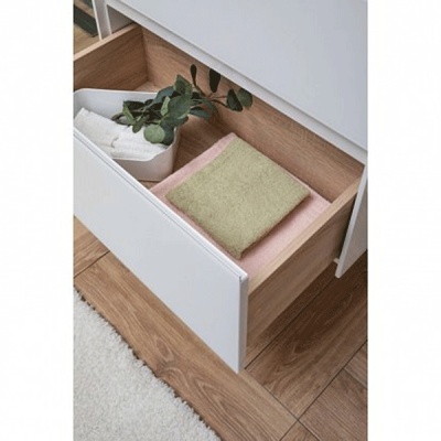 Комплект мебели для ванной Aquanet Гласс 80 240465 подвесной Белый