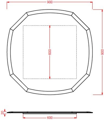 Зеркало Artceram Civitas 90 CIA011 Без подсветки