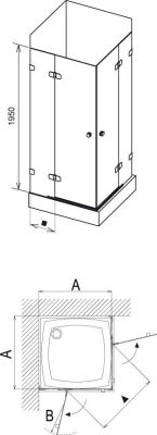 Душевой уголок Ravak Brilliant BSRV4-90 хром+транспарент