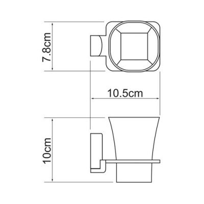 Стакан для зубных щеток WasserKRAFT Leine K-5028W Хром