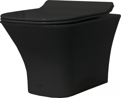 Унитаз Cerutti SPA 2615E Matt Black 7506 подвесной с сиденьем Микролифт