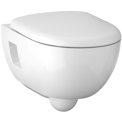 Комплект унитаза с инсталляцией Geberit Renova 500.103.DW.R с сиденьем Микролифт и Черной клавишей смыва