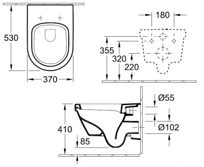 Унитаз Villeroy&Boch Architectura 5684H101 подвесной с сиденьем Микролифт