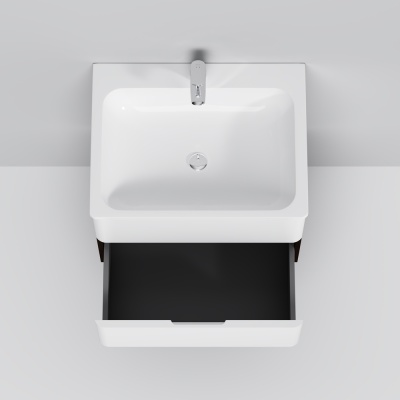 Тумба под раковину AM.PM Bliss D 60 M55FHX0602VF подвесная Белая Венге